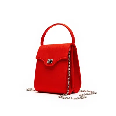 Danni Ro Women's Tokyo Bag - Red Crepe Fabric