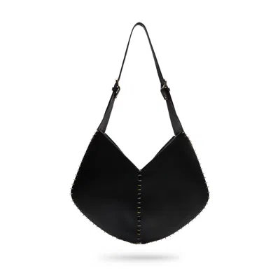 Danni Ro Women's Virginia Rhombus Bag - Black Saffiano Leather