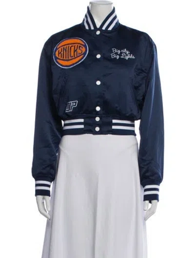 Pre-owned Dannijo Bomber Jacket W/ Tags In Blue