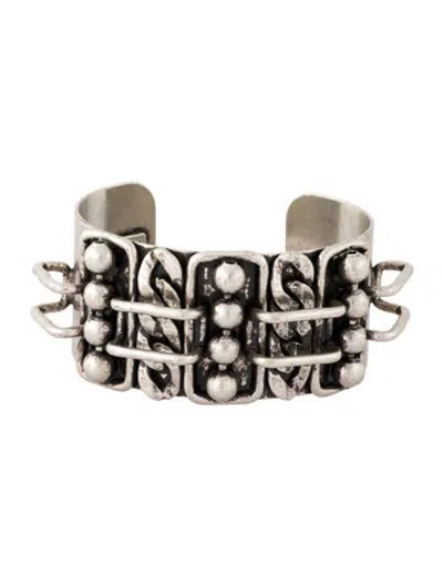 Pre-owned Dannijo Chain Link Cuff Bracelet, 6.75" In Multi