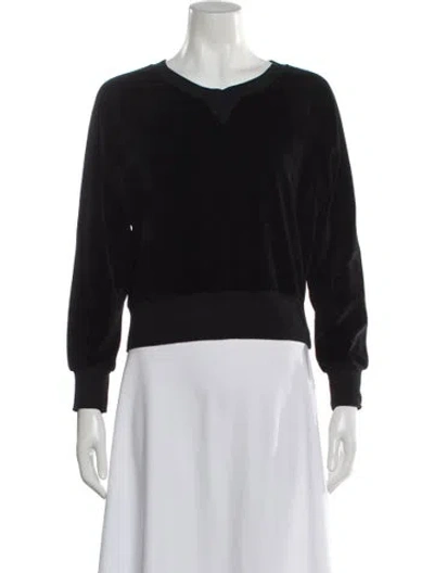 Pre-owned Dannijo Crew Neck Long Sleeve Sweatshirt In Black