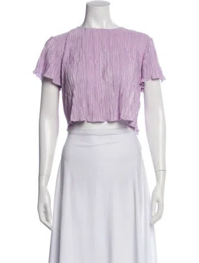 Pre-owned Dannijo Crew Neck Short Sleeve Crop Top In White