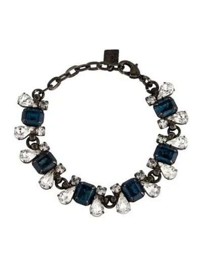 Pre-owned Dannijo Crystal & Blue Stone Bracelet In Multi