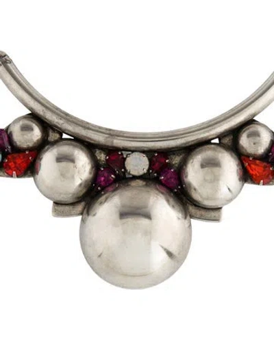 Pre-owned Dannijo Crystal & Resin Pendant Necklace, 20" In Multi