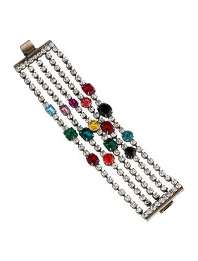 Pre-owned Dannijo Crystal & Rhihestone Bracelet In Multi