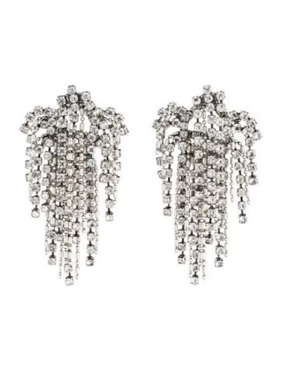 Pre-owned Dannijo Crystal Cecile Drop Earrings In Multi