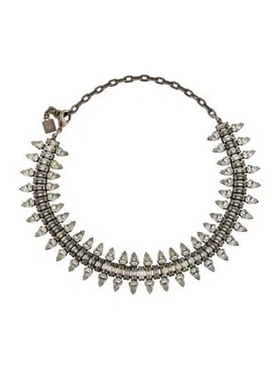 Pre-owned Dannijo Crystal Collar Necklace, 16" In Multi