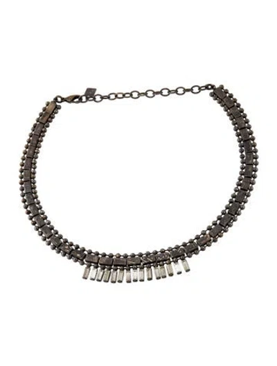 Pre-owned Dannijo Crystal Collar Necklace, 18" In Multicolor