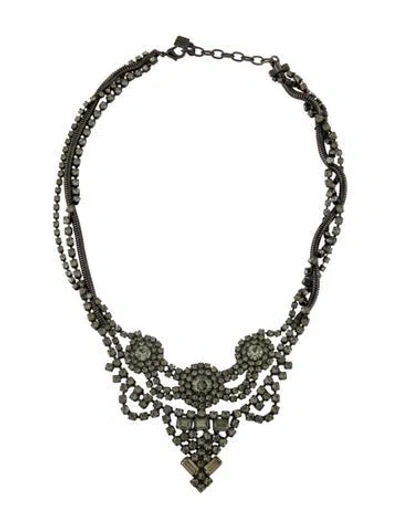 Pre-owned Dannijo Crystal Collar Necklace, 21.5" In Multi
