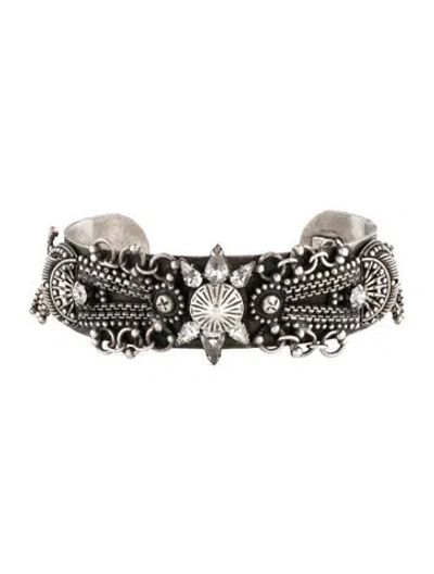 Pre-owned Dannijo Crystal Cuff Bracelet In Multicolor