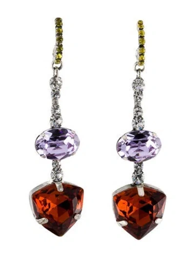 Pre-owned Dannijo Crystal Drop Earrings