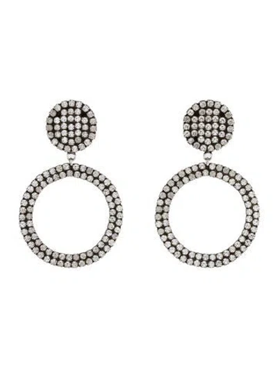 Pre-owned Dannijo Crystal Drop Earrings. In Multi