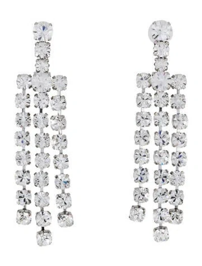 Pre-owned Dannijo Crystal Drop Earrings In Multi