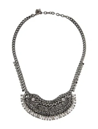 Pre-owned Dannijo Crystal Lilith Necklace, 19" In Multi