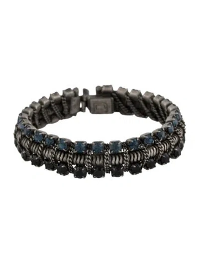 Pre-owned Dannijo Crystal Link Bracelet In Multi