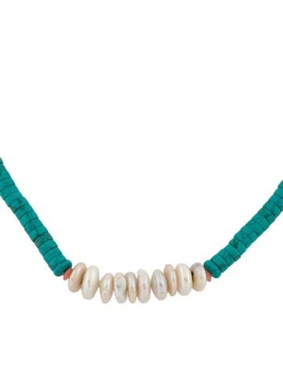 Pre-owned Dannijo Cultured Pearl Bead Necklace, 19.75" In Multi