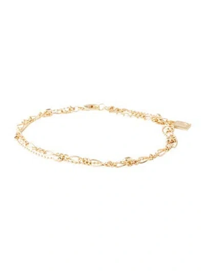 Pre-owned Dannijo Double Strand Anklet In Multicolor