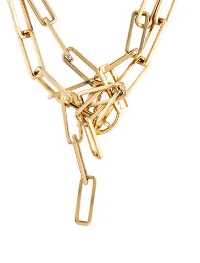 Pre-owned Dannijo Esmer Chain-link Necklace, 17.75" In Multicolor