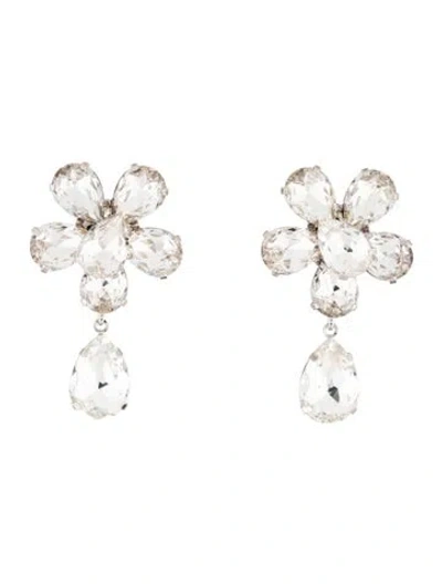 Pre-owned Dannijo Floral Drop Earrings In Multicolor