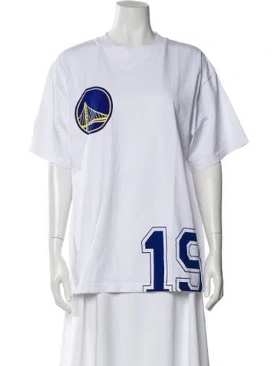 Pre-owned Dannijo Graphic Print Crew Neck T-shirt In White