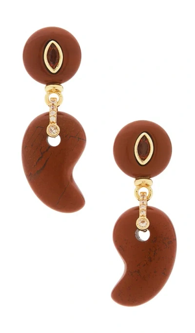 Dannijo Jasper Earrings In Red Jasper