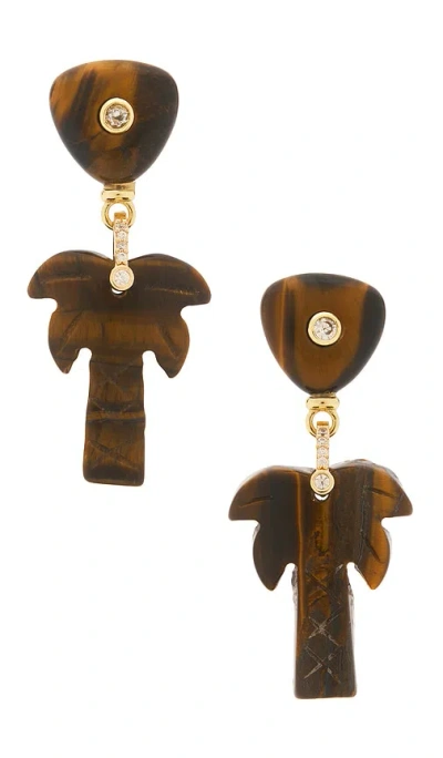 Dannijo Jettie Earrings In Brown