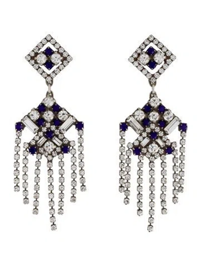 Pre-owned Dannijo Laurel Earrings In Blue