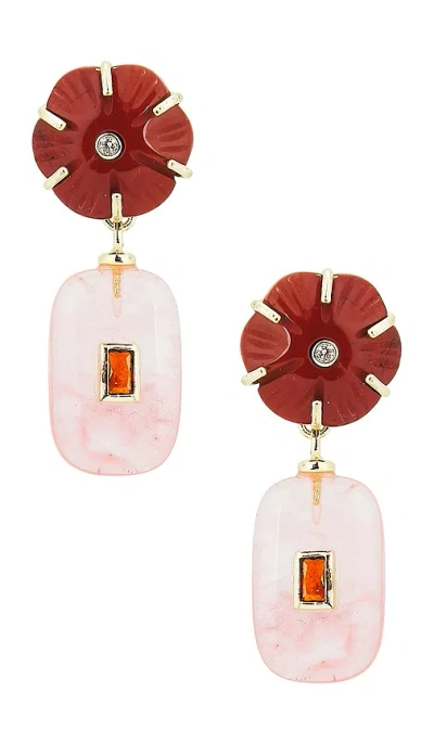 Dannijo Louis Earring In Red