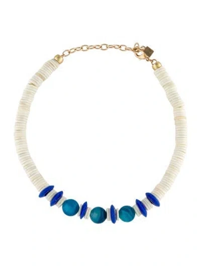 Pre-owned Dannijo Petani Beaded Necklace, 18" In Multi