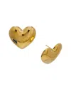 Dannijo Plated Oversized Puffy Heart Studs In Multi