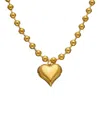 Dannijo Plated Puffy Heart Pendant Necklace In Multi