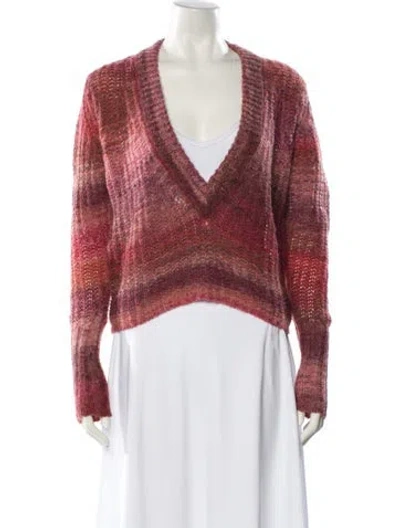Pre-owned Dannijo Plunge Neckline Sweater In Pink