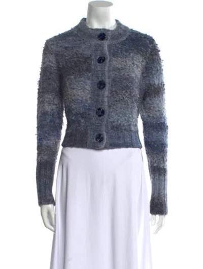 Pre-owned Dannijo Printed Sweater In Blue