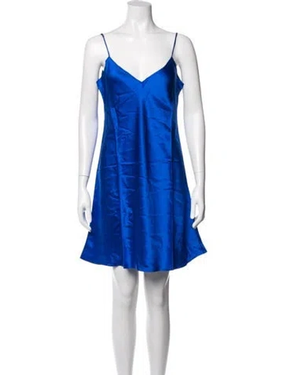 Pre-owned Dannijo Silk Dress In Blue