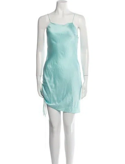 Pre-owned Dannijo Silk Knee-length Dress In Blue