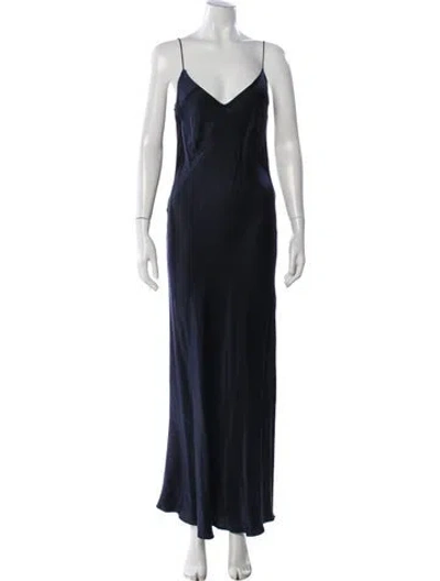 Pre-owned Dannijo Silk Long Dress In Black