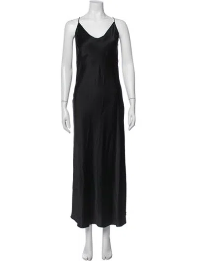 Pre-owned Dannijo Silk Long Dress In Black