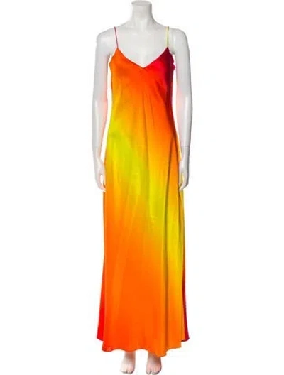 Pre-owned Dannijo Silk Long Dress In Multi