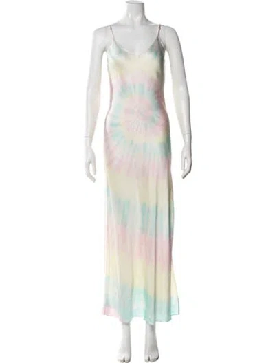 Pre-owned Dannijo Silk Long Dress In Multi