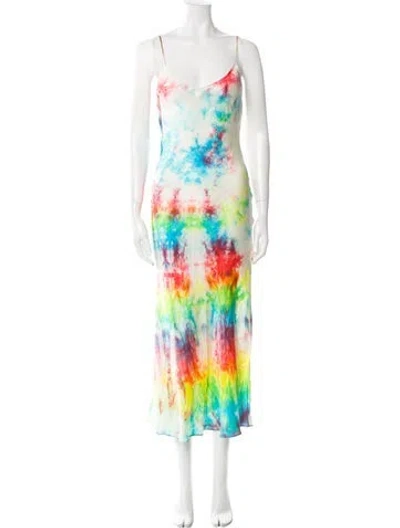 Pre-owned Dannijo Silk Long Dress In Pink