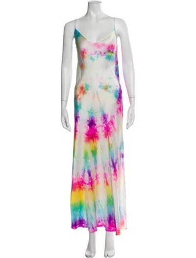 Pre-owned Dannijo Silk Long Dress In Pink