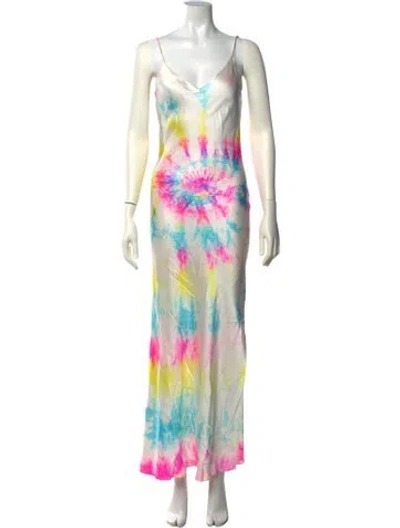 Pre-owned Dannijo Silk Long Dress In Pink