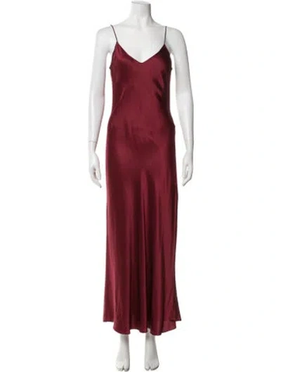 Pre-owned Dannijo Silk Long Dress In Red
