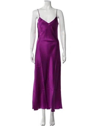 Pre-owned Dannijo Silk Long Dress W/ Tags In Purple