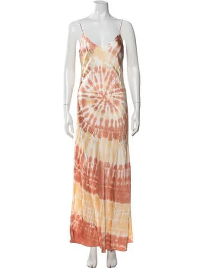 Pre-owned Dannijo Silk Long Dress W/ Tags In Yellow