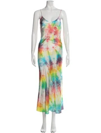 Pre-owned Dannijo Silk Long Dress In Yellow
