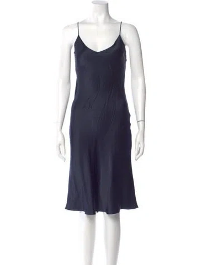 Pre-owned Dannijo Silk Midi Length Dress In Blue