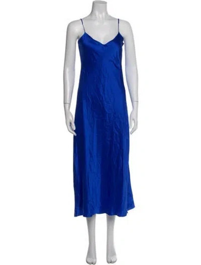 Pre-owned Dannijo Silk Midi Length Dress In Blue