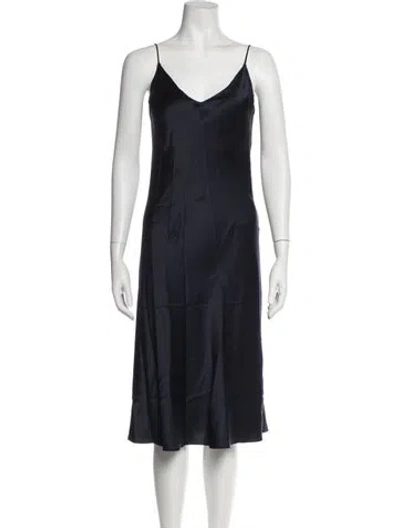 Pre-owned Dannijo Silk Midi Length Dress In Blue