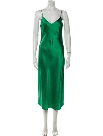 Pre-owned Dannijo Silk Midi Length Dress In Green